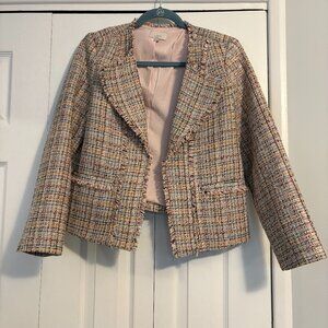Loft Rainbow Fringe Blazer Size 8P
